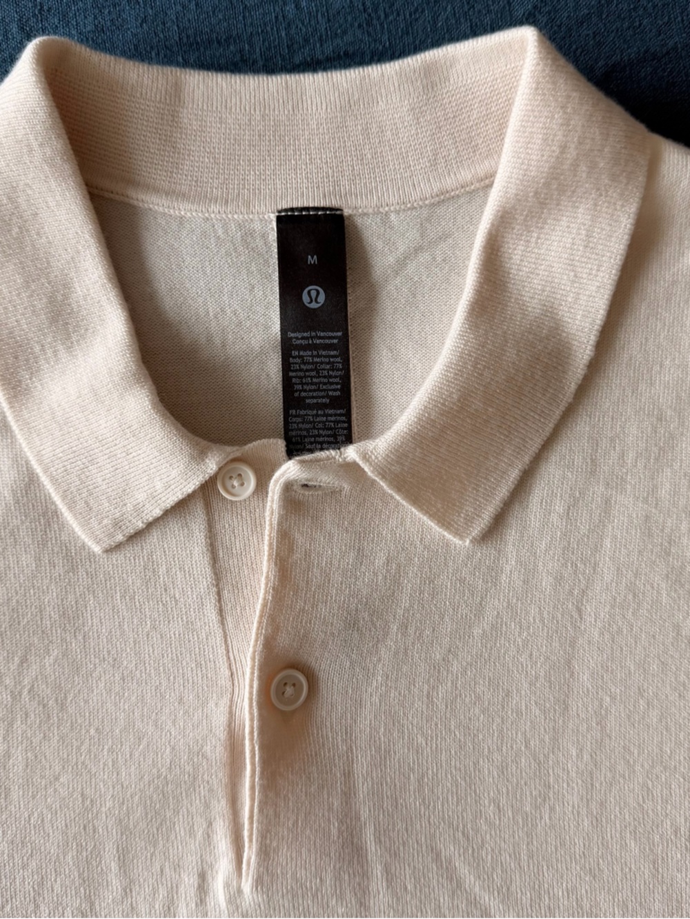 lululemon athletica Women's Light Cream Polo Cardigan